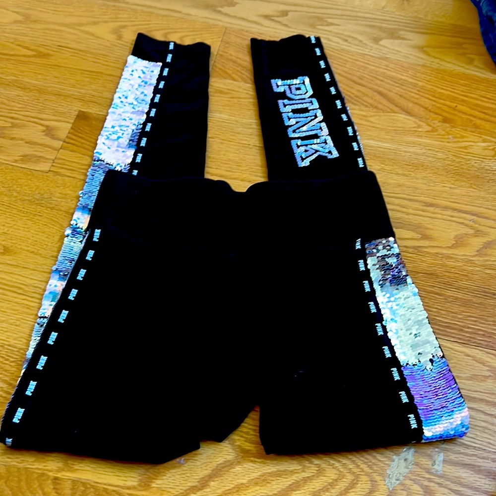 Pink Yoga Sequin leggings